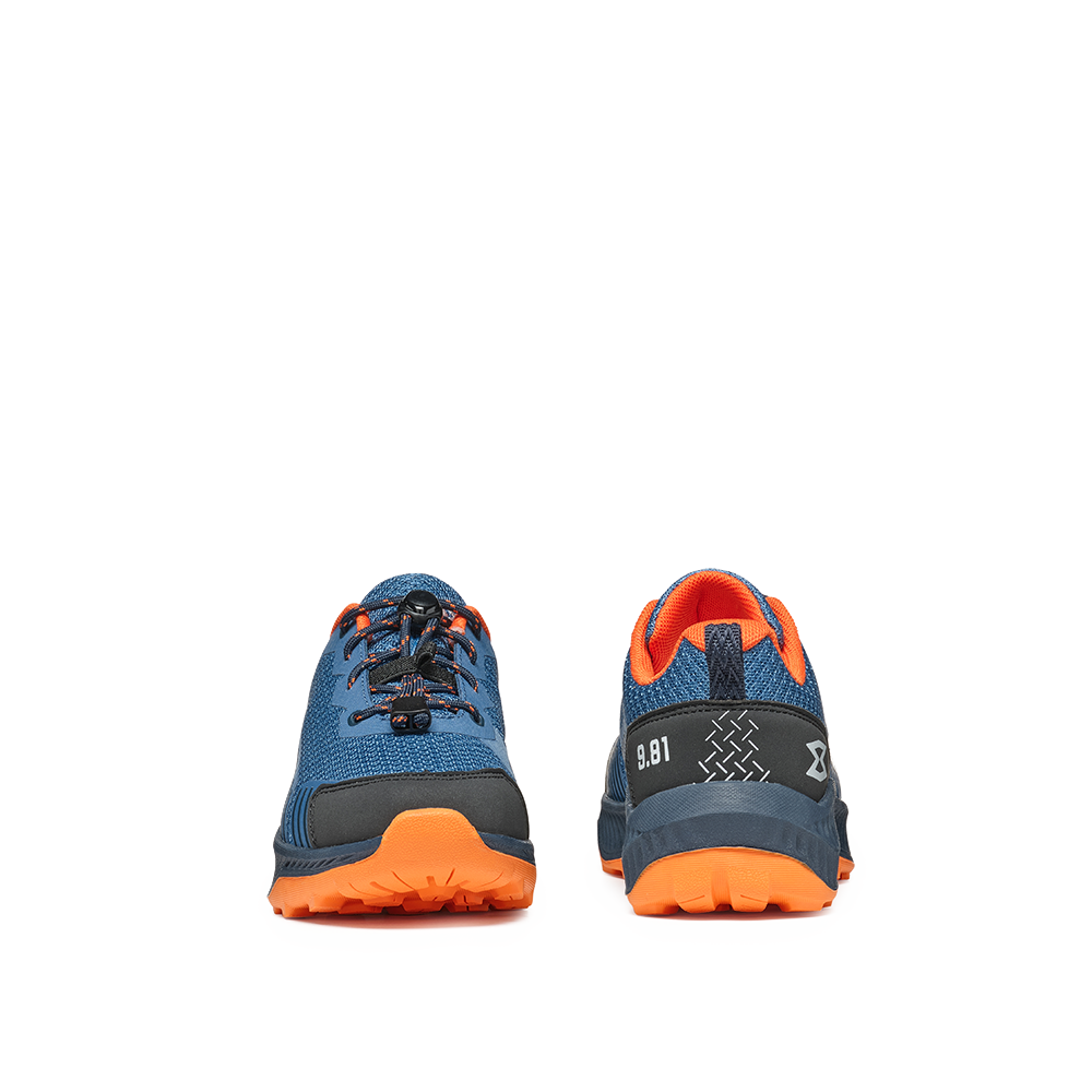 coronet blue/ persimmon orange