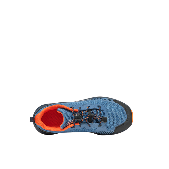 coronet blue/ persimmon orange