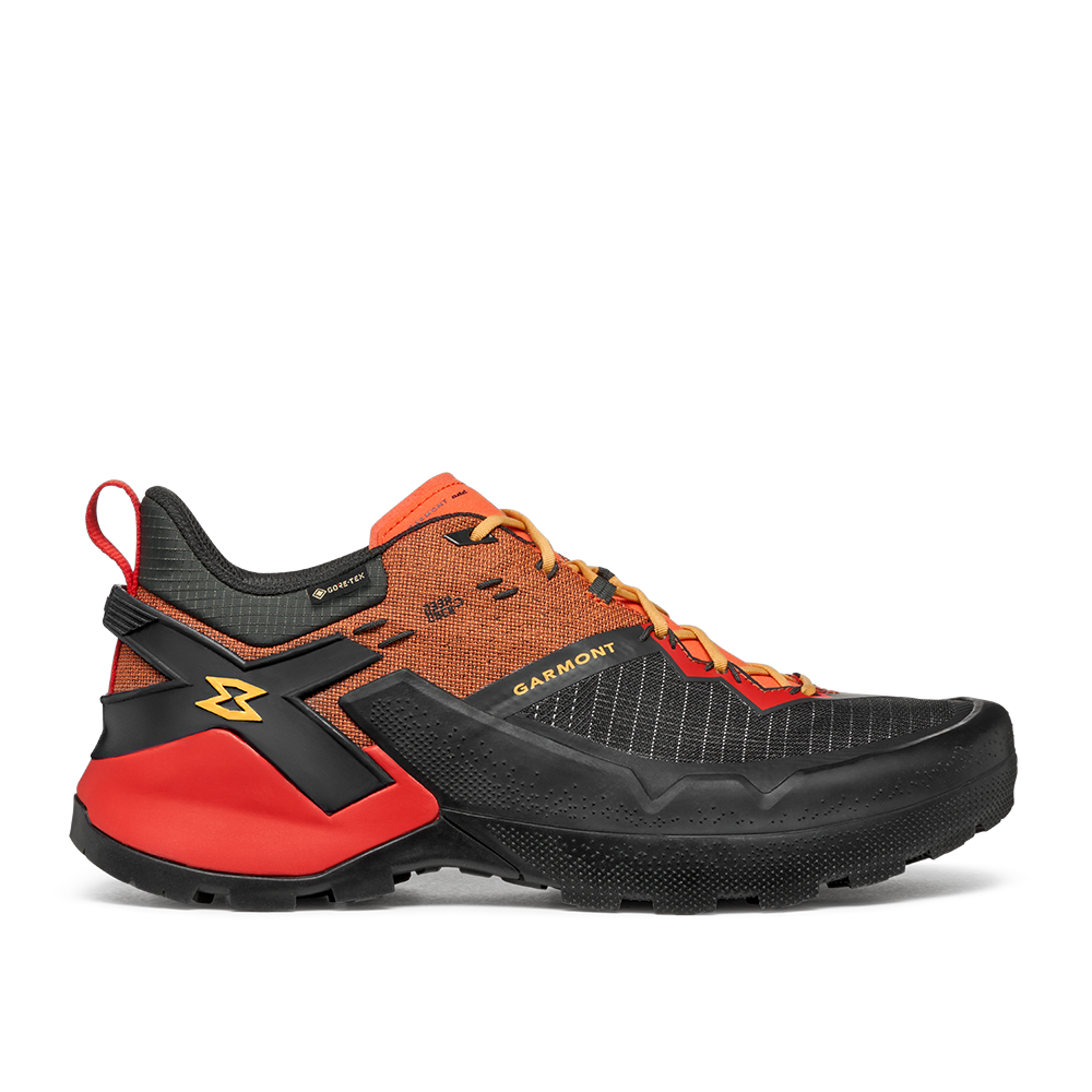 raven black/firecracker orange